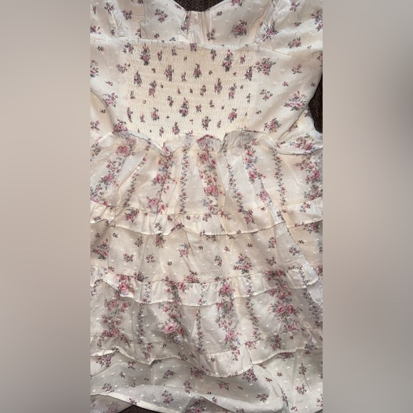 ALTAR’D STATE COQUETTE FLORAL HARLOW WESTERN FESTIVAL SPRING MINI RUFFLES DRESS - Picture 10 of 14